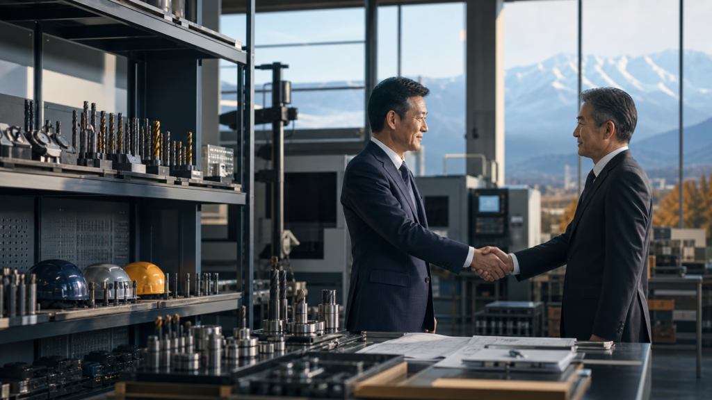 甲信越の工具会社M&Aと事業承継をイメージした製造現場と経営者